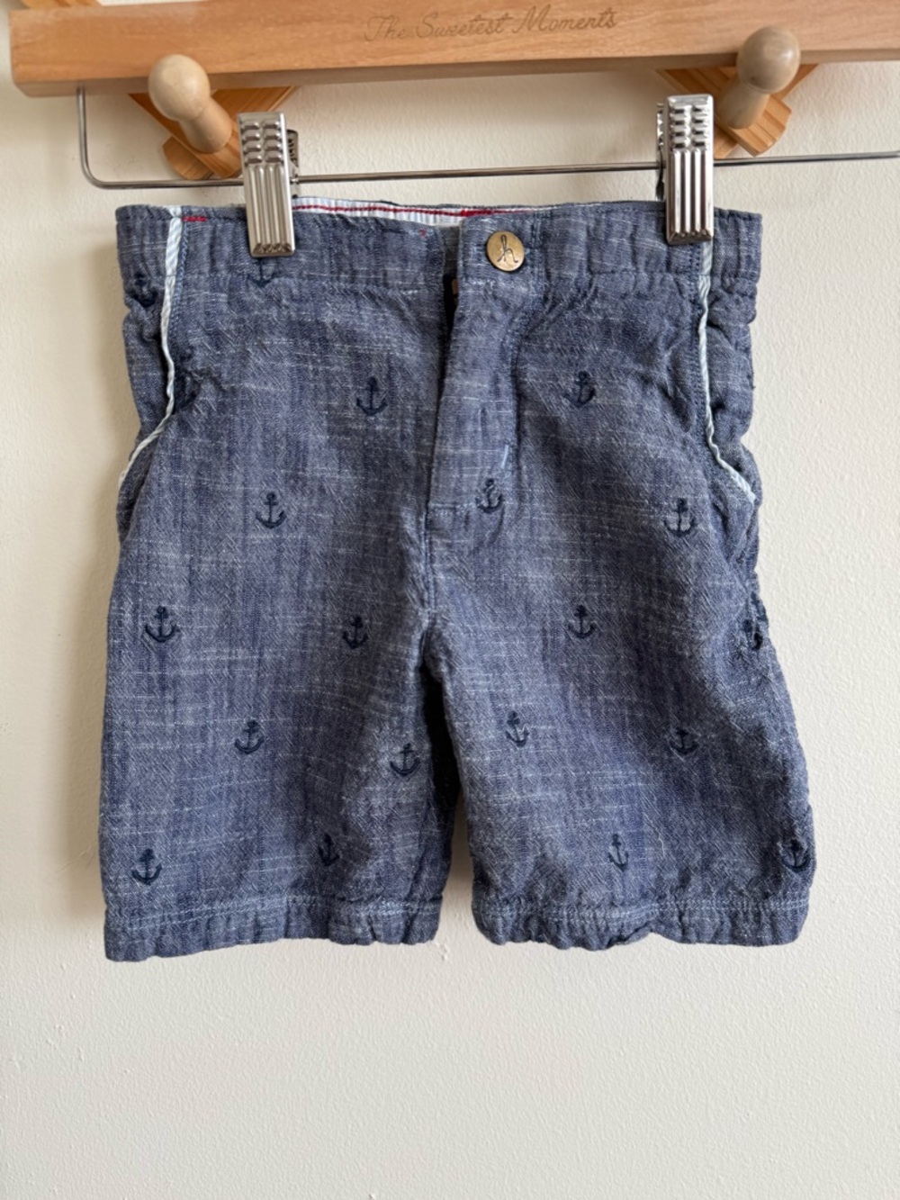 Hatley Chambray embroidered anchors Shorts
